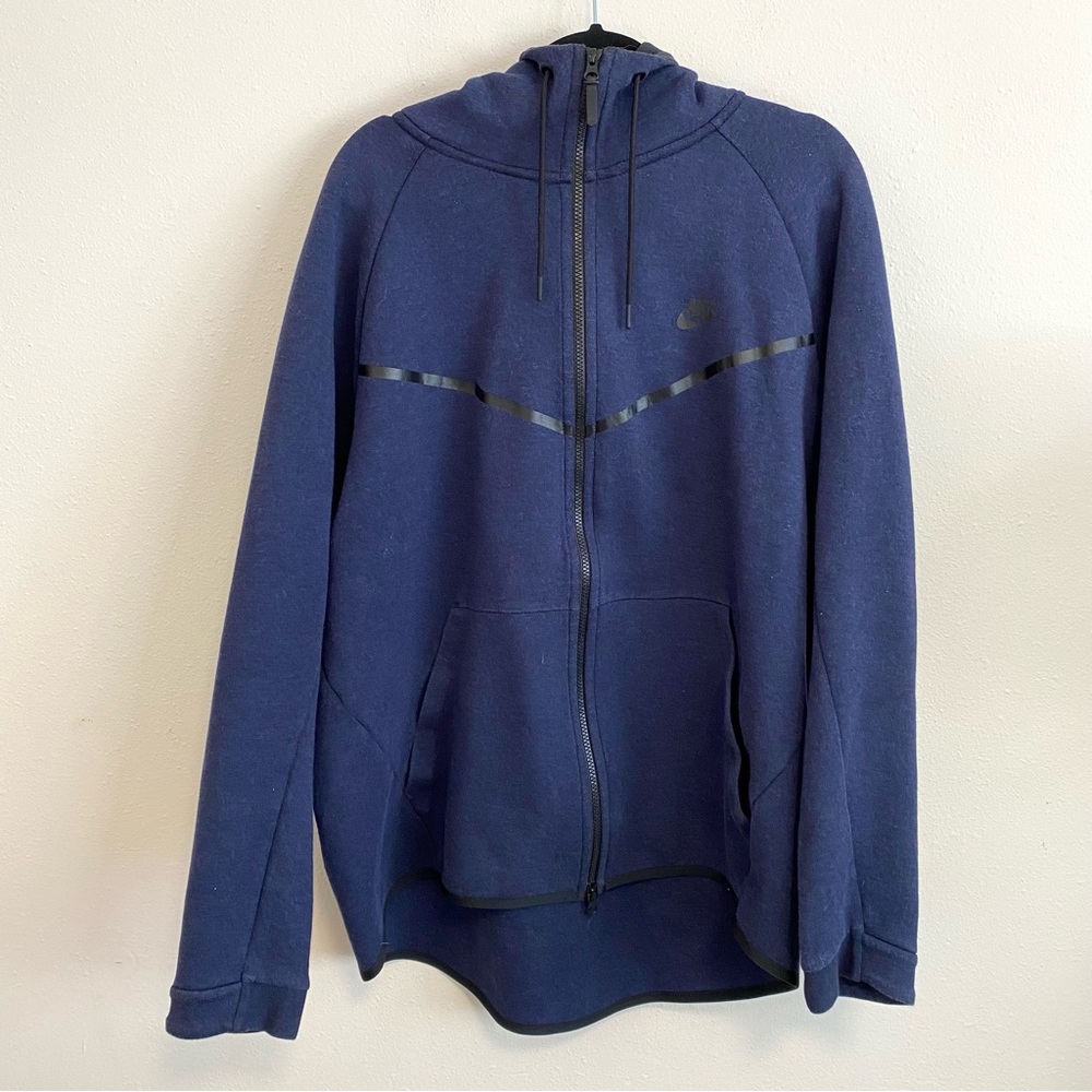 Nike Men's Tech Fleece Windrunner Hoodie Sweatshirt Jacket Navy Black Size XXL
